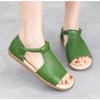 Summer Leather Vintage Handmade Sandals Flat Leather Shoes Open-toed Sandals
