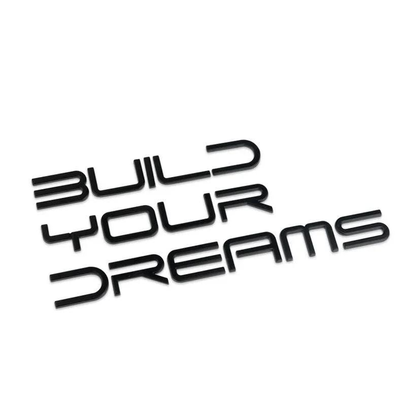 Car Logo Metal Modification BYD ATTO 3 Han Don Build Your Dream Letter Decoration Sticker for BYD Series Car Logo Tail Tag