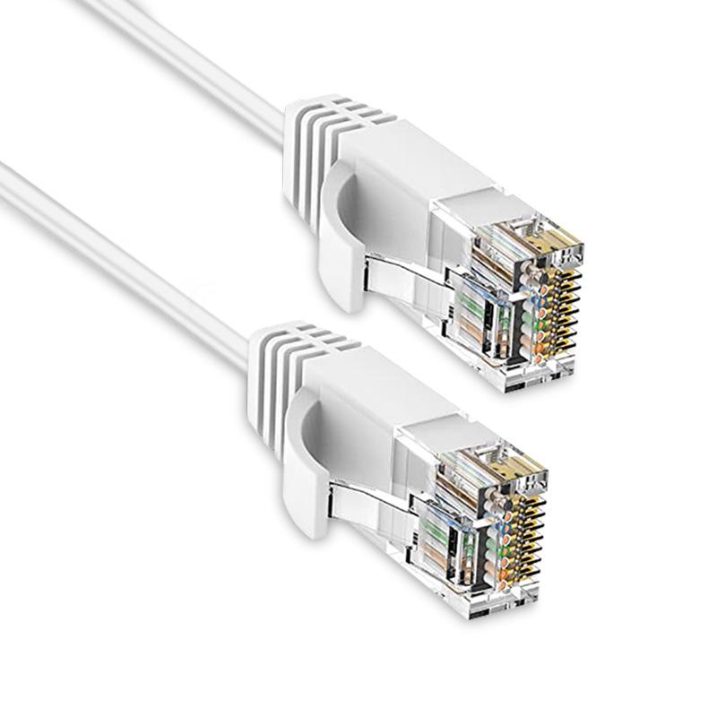 Category 6 White Ultra-Fine Pure Copper U/UTP Gigabit High-Speed Network Patch Cord