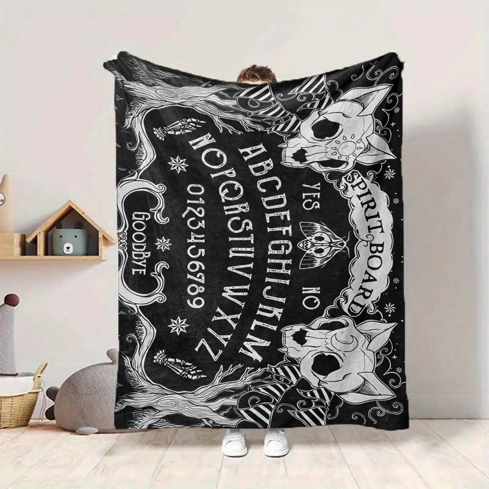 1Pc Spirit Board Divination Blanket Soft And Comfortable Casual Warm Camping Travel Christmas Halloween Xmas Gift M928571