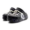 Crocs EVA Puffs Dream Butterfly Stars Noble Non-slip Abrasion Resistant Hole Shoes Unisex Black