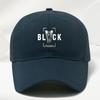 Creative BLACK Font Design Baseball Cap High Quality Unisex Soft And Comfortable SweatAbsorbing Breathable Outdoor Casual
