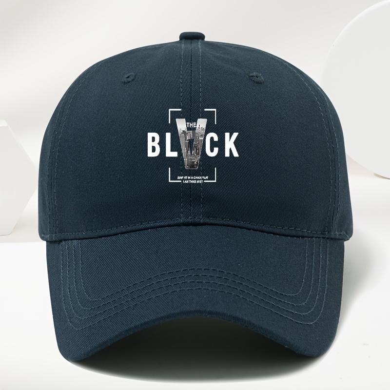Creative BLACK Font Design Baseball Cap High Quality Unisex Soft And Comfortable SweatAbsorbing Breathable Outdoor Casual