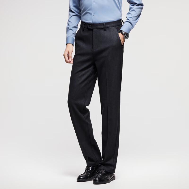 

Firstview Men s Autumn/Winter Thickened Wool Blend Trousers 38