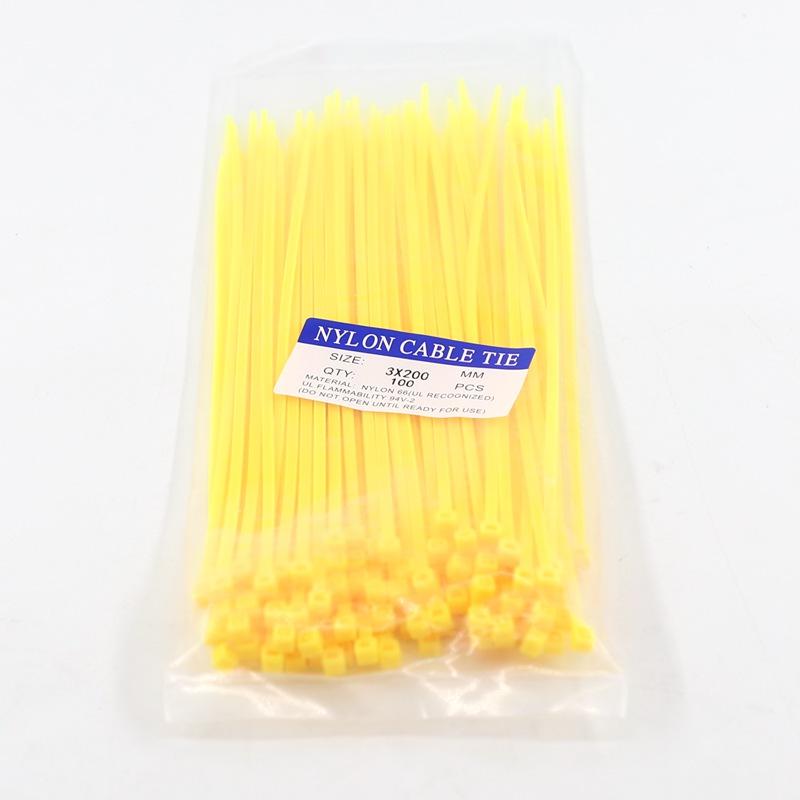 30~1000Pcs/Pack 3x200mm Self-Locking Nylon Ties Plastic Fasten Rope Balcony Privacy Screen Net Fasten Tools Cable Zip Ties