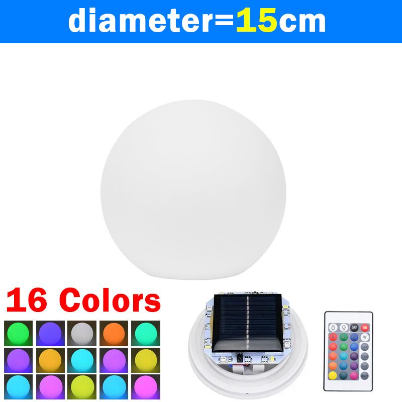 

Многоцветный светодиодный солнечный шаровой светильник для открытого бассейна, плавающий подводный шаровой светильник для двора, пруда, сада, бассейна, домашнего декора