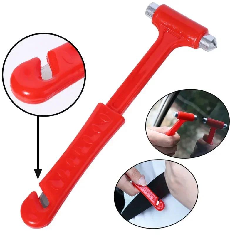 2in1 Car Safety Hammer  Window Breaker Solid Mini Safety Hammer with Seat Belt Cutter Portable Emergent Rescue Escape Tools 1PC