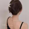 U-Shaped Pearl Tassel Hairpin - Elegant Chinese Style Updo Clip for Women