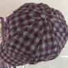 Literary and artistic simple forward hat men's and women's red plaid autumn and winter thin casual breathable striped cap beret