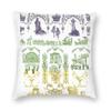 Mardi Gras Toile New Orleans Square Pillowcase Polyester Linen Velvet Printed Zip Decorative Pillow Case Car Cushion Cover X