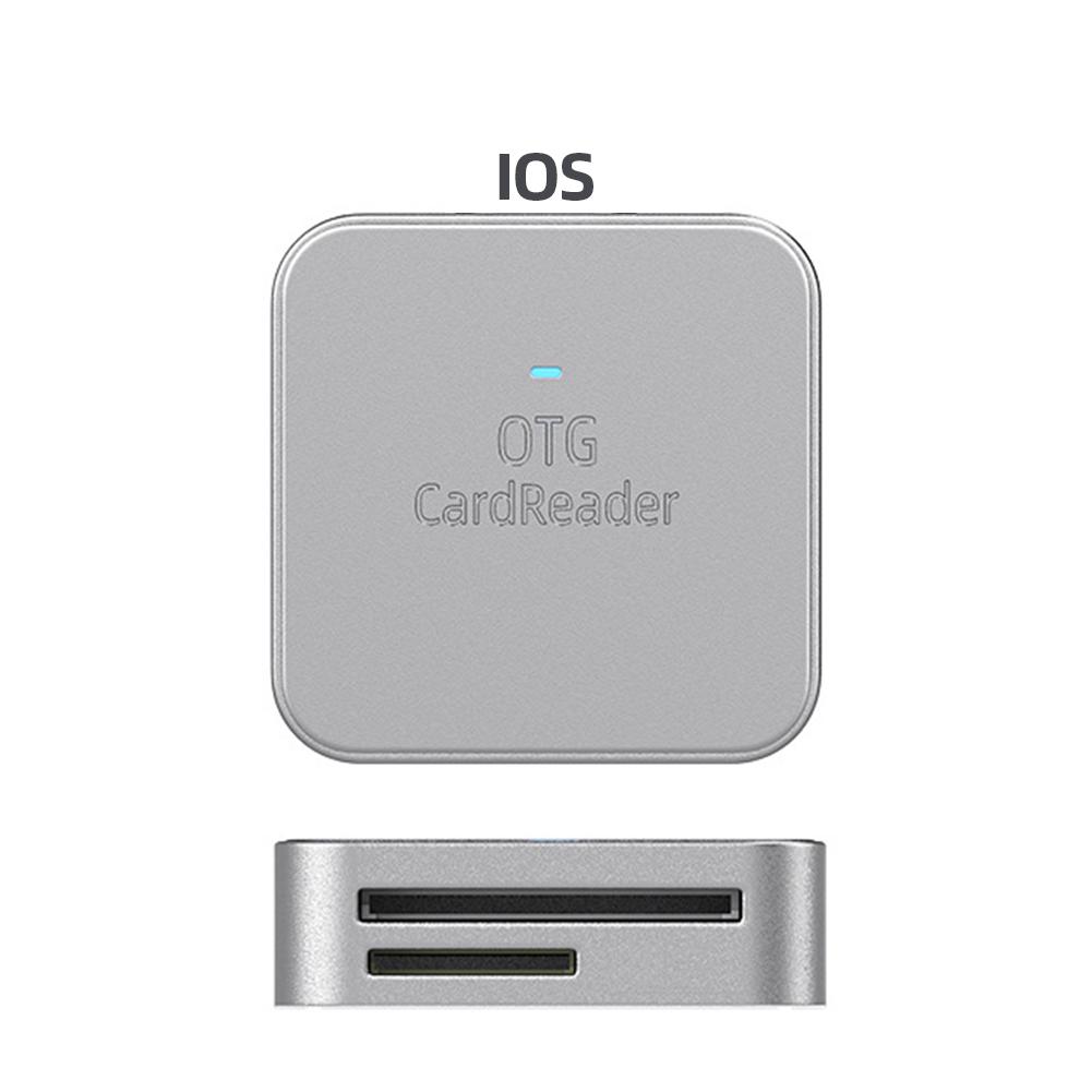 2-in-1 for SD TF Card Reader Plug and Play Mobile Phone External Card Reader Data Converter for iPhone Micro Type-C Phone Tablet