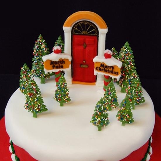 Cake Mold Non-stick No Odor Silicone Christmas Trees DIY Cake Decorating Mould for Kitchen Baking