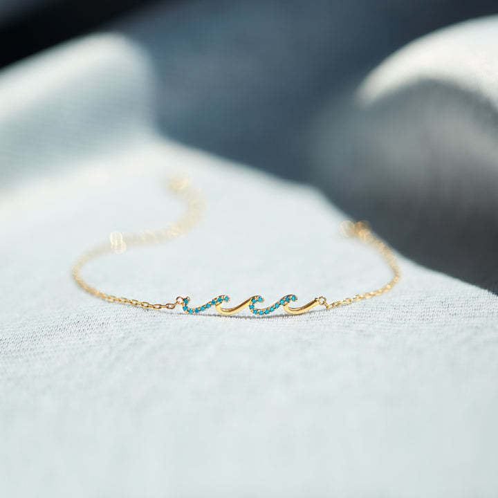 

Simple And Fashion Wave Pattern Bracelet For Women Fresh And Versatile Daily Accessory
