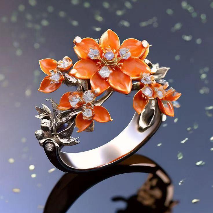 

Simple and Fresh Copper-inlaid Zircon Women Ring, Fashionable and Individual Ins Style Ring Wholesale 6