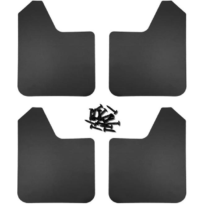 4PCS Universal Car Mud Flaps, Vehicles Mudguard Splash Guards Front and Rear Set, Flexible and Bendable Mudflaps Dirty Fenders, Auto Accessories чёрный