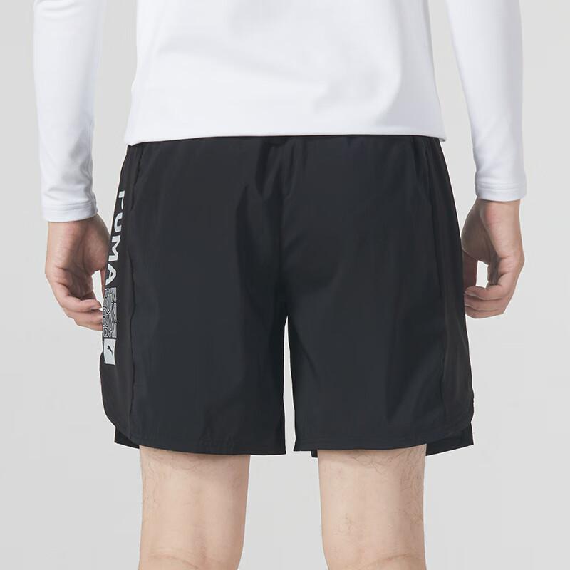 PUMA Running Fitness Training Breathable Sports Shorts Men Bottoms Black 522928-01