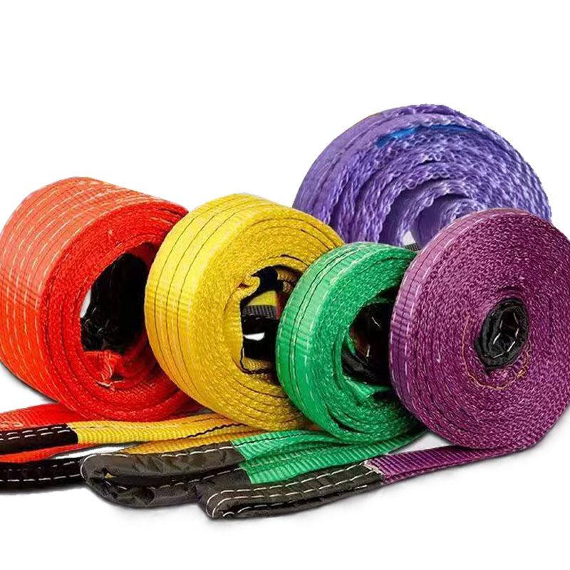 EN1492 & DNV Customizable OEM Polyester Webbing Sling-Flat/Round 1-10 Ton Lifting Belt for Construction Logistics Lashing