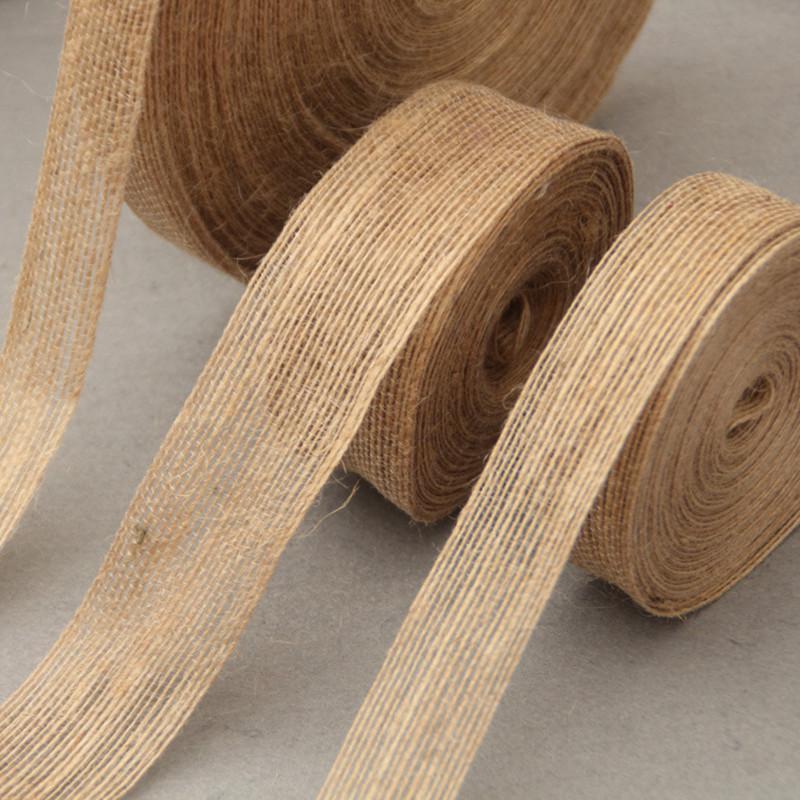 Buy Multi Styles Natural Jute Burlap Hessian Ribbon Tapes at affordable
