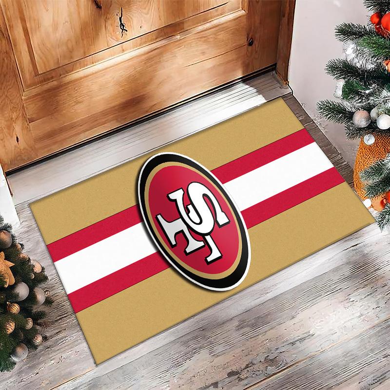 San Francisco 49ers Kristall-Samt-Teppich Weich Anti?Rutschfeste Fußmatte Bequemer Wohnzimmer Schlafzimmer Dekor Teppich