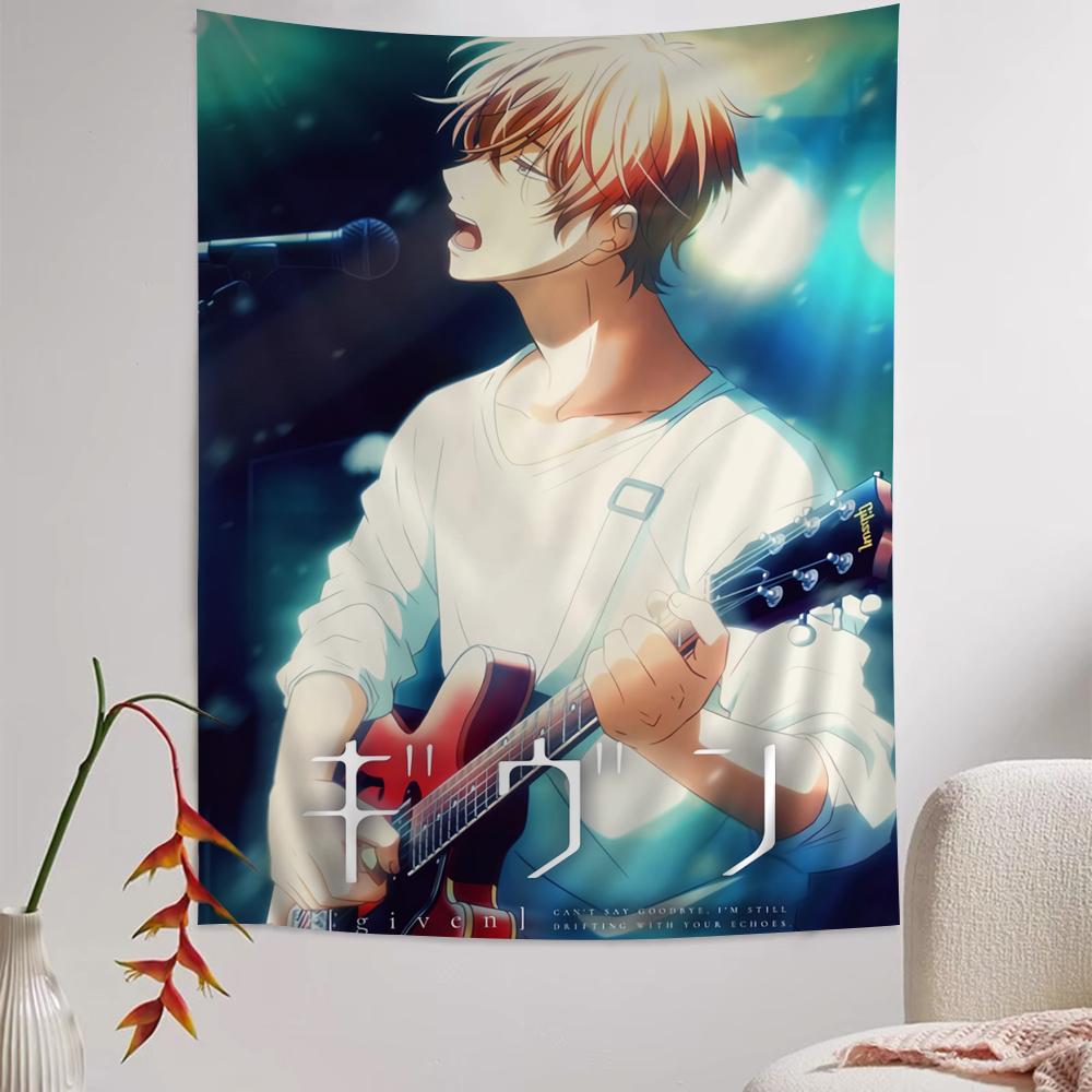 Given Anime Tapestry Tarot Hippie Wall Hanging Dormitory Wall Art Sheet for Bedroom Living Room Home Decor Design