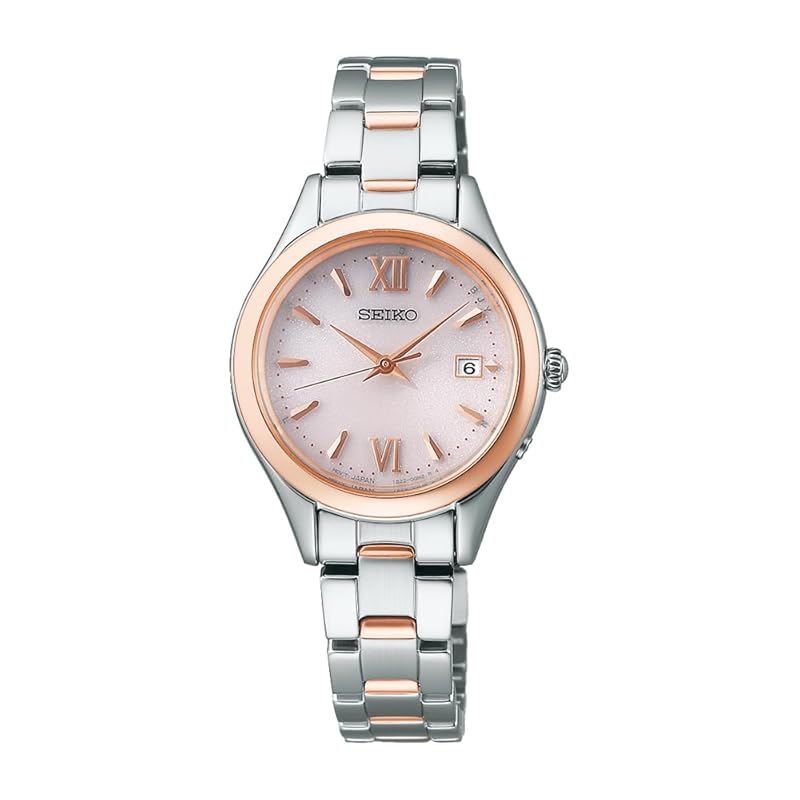 

[Seiko Watch] watch seiko selection S series ladies solar radio round face SWFH132 ladies silver + pink gold