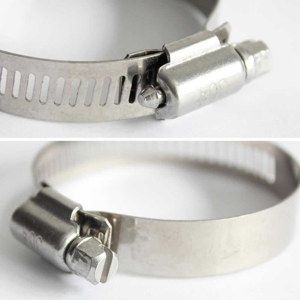 1PCS Hose Clamp 6-12 13-19 21-44 27-51 33-57 52-76 65-89 78-101 91-114mm Stainless Steel Pipe Clip Adjustable Screw Worm Drive