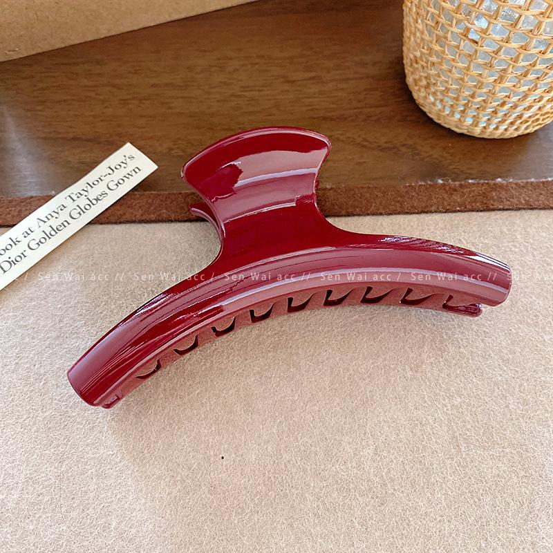 Ancola Red Hair Clip, Back of Head, Hair Clip, Large Shark Clip, High Hair Volume, Hairpin Headgear.