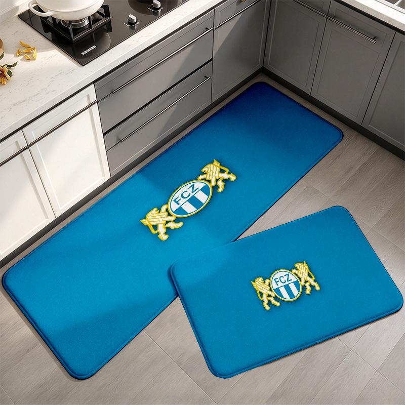 Fc Zrich Flannel Kitchen Mat Christmas Soft Area Rug Non Slip Floor Carpet Home Decoration