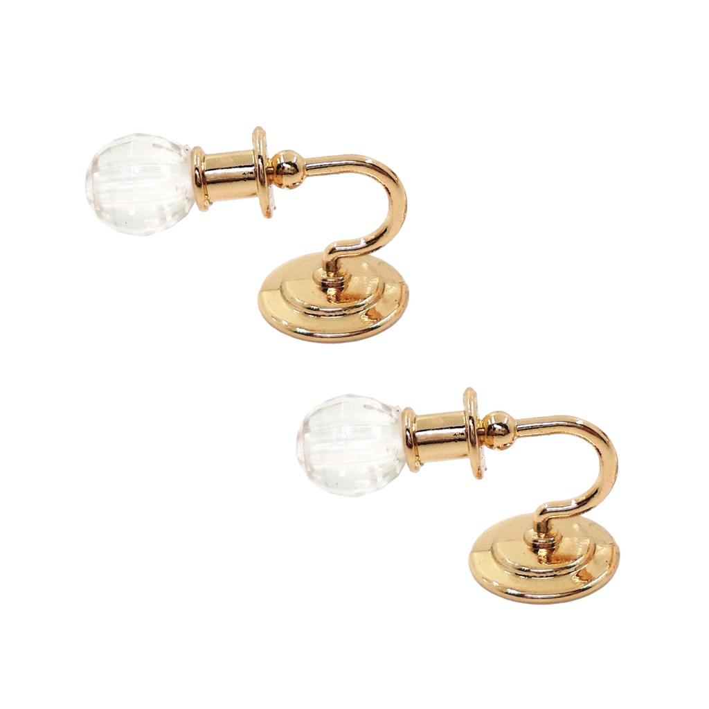 Sturdy Metal and Actylic Crystal Wall Lamps Accessory for 1 12 Dollhouses Enhances Any Room with Elegant Daily Use