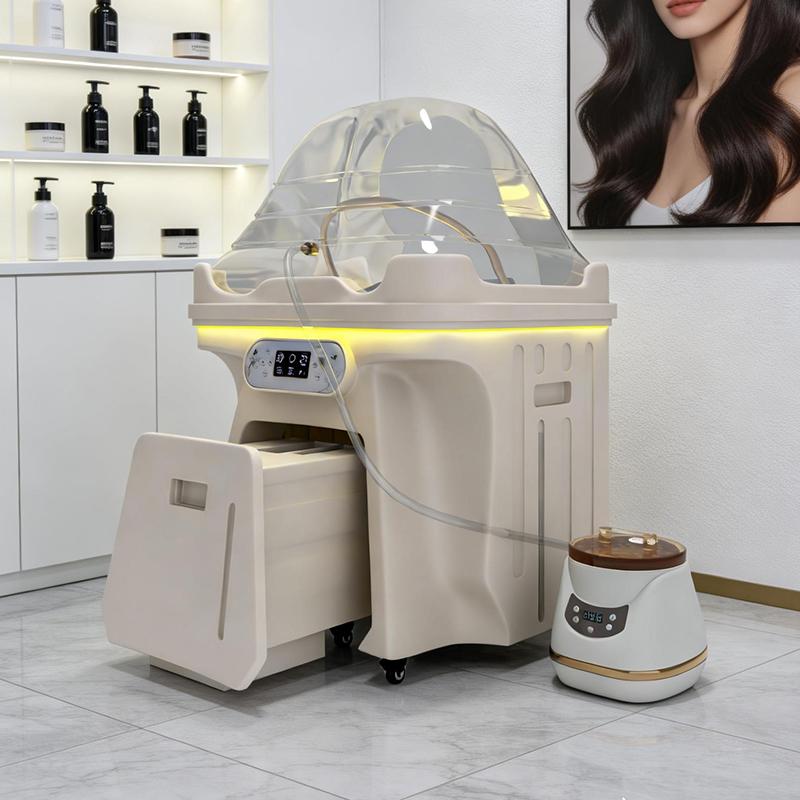 EU Warehouse Water Circulation Head Spa Shampoo Chair, Hairdressing Chair. Portable Small Shampoo Station, Chair Mobile Therapy