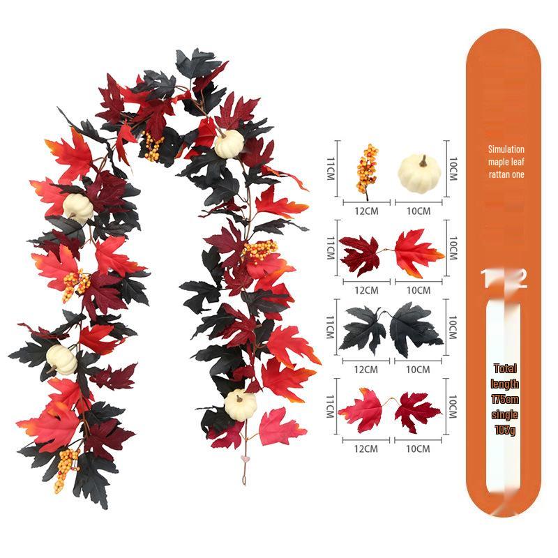 Skladem Podzimní a Halloweenská dekorace z javorových listů pro Vánoce a Den díkůvzdání