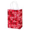 Valentine's Day Bags with Handle Heart Bags Wrap for Valentine's Day Wedding Birthday Paper Bag, A