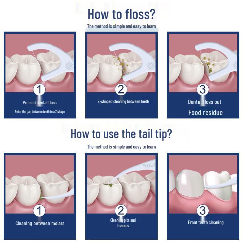 FAWNMUM Individual Dental Floss Picks