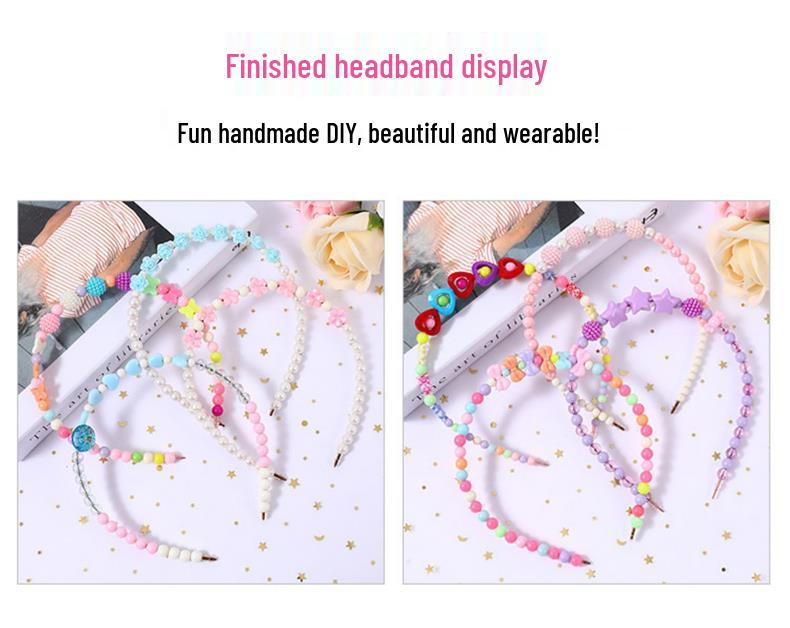 Beaded Toy Kit for Girls: DIY String Beads for Handmade Necklaces - Educational Birthday Gift