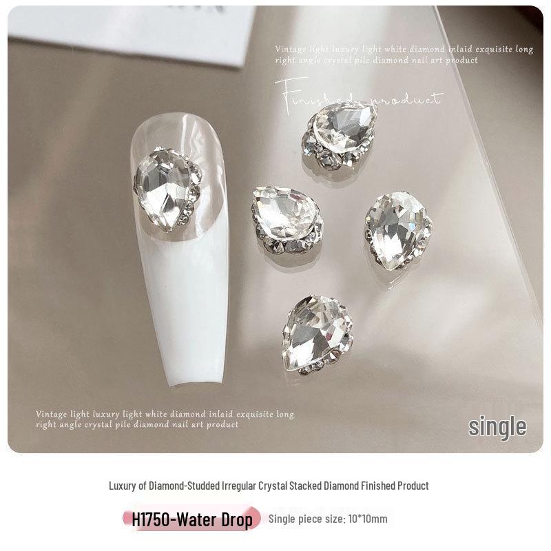 Premium Crystal Rhinestone Nail Art Decorations - Sparkly Rhinestones, Pigeon Egg, Rock Candy, Right Angle Designs, Stacks & Balls