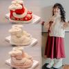 Girls' Traditional Chinese Cotton Shoes with Hanfu Horse-faced Skirt Cotton Boots Exquisite Plush Snow Boots