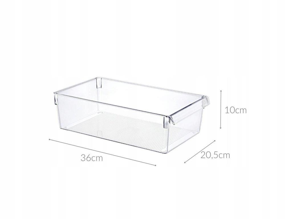 Organizer Do Lodówki Pojemnik Plastikowy Transparentny 36X20,5X10 Cm 1Szt