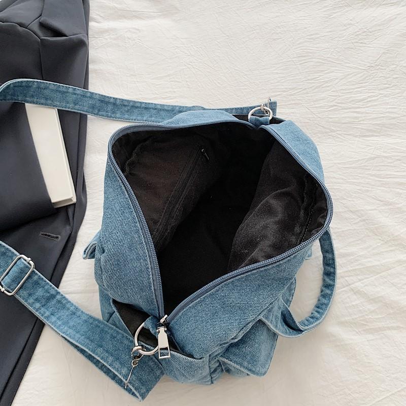 Vintage Denim Women's Bag Large Capacity Stitching Tote Women's Bag