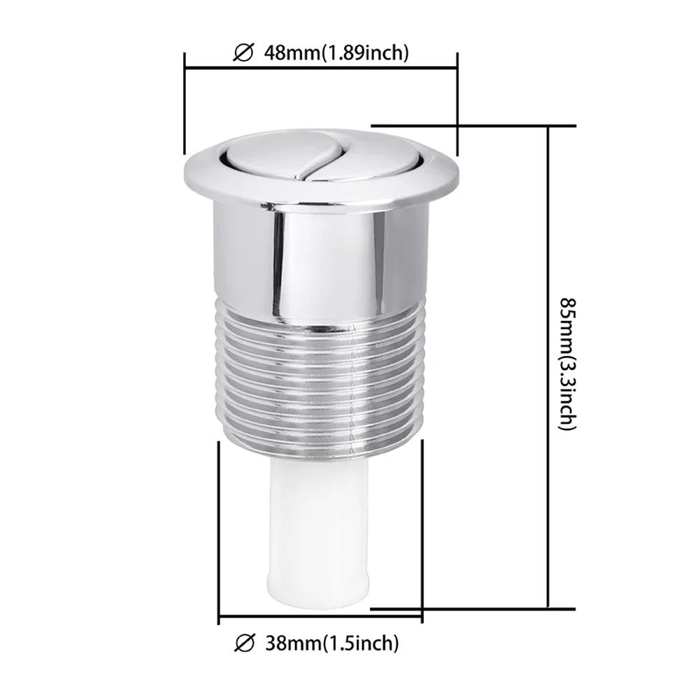 Conversion Short Title: Universal 85*48mm Dual Button Toilet Flush Push Button ABS Water Saving Cistern Button For Siamp Skipper 45 Tank