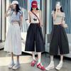 Women's High-Waisted Wide-Leg Cropped Pants - Slimming, Versatile, and Lightweight for Spring and Summer
