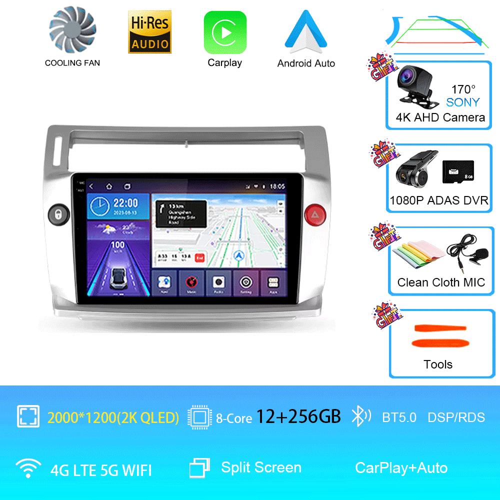 Android 14 Pentru Citroen C4 C-Triomphe Quatre 2004-2014 Radio Auto Multimedia Video Carplay 2Din DVD Unitate Principală Stereo Difuzor Audio