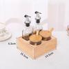 Junchu Tabletop Condiment Set with Wood Base