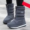 Winter Snow Boots Women's Velvet Thick Soled Warm Shoes Outdoor Waterproof Non Slip Mid Tube Boot