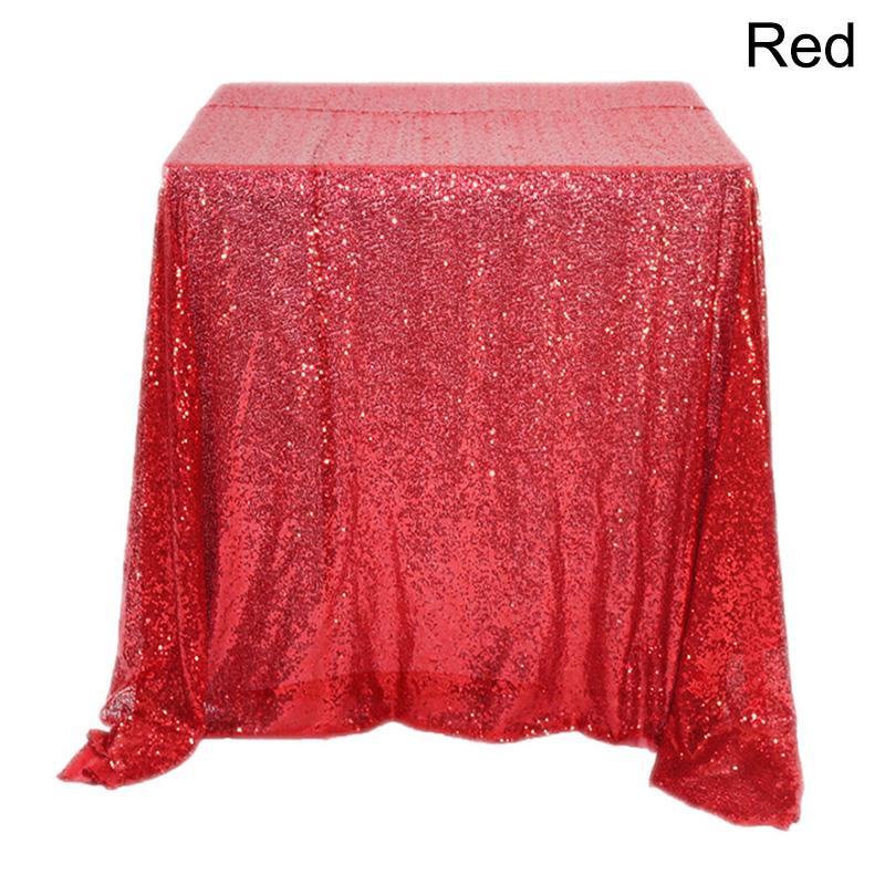 1PC Table Skirt Table Cloth Glitter Sequin Tablecloth Wedding Party Multi-Color Table Cover