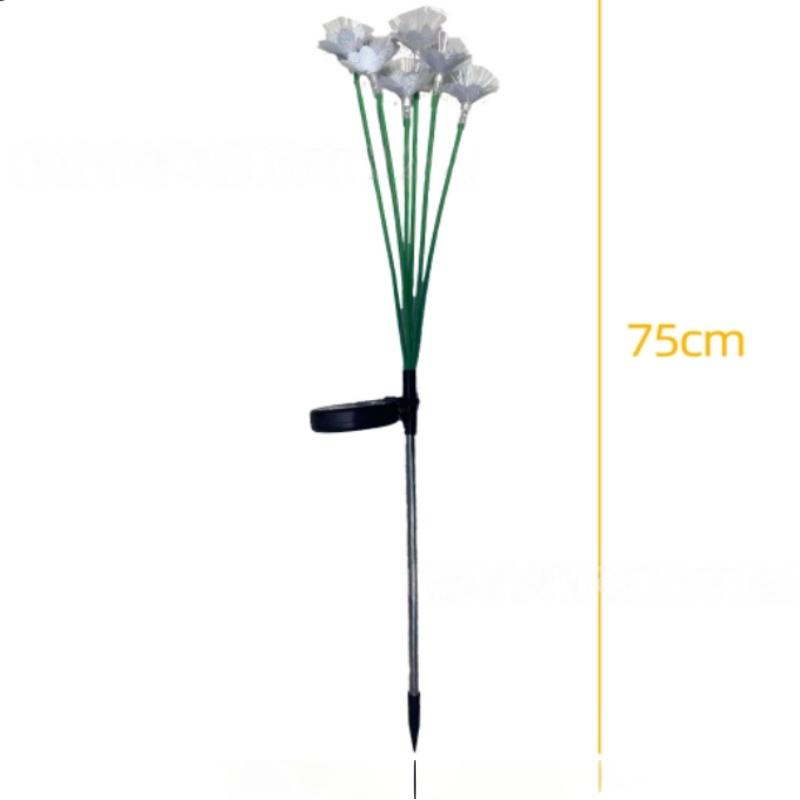 Solar 6LEDS Cherry Blossom Flower Lights Solar Ground Plug Atmosphere Lights Garden Lights Lawn Lights Garden Decoration