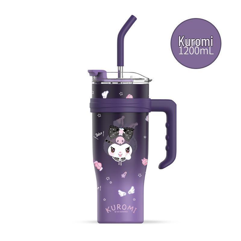 Sanrio Ice Buster Large Capacity Straw Cup - 2025 New Style Jumbo Thermos for Girls