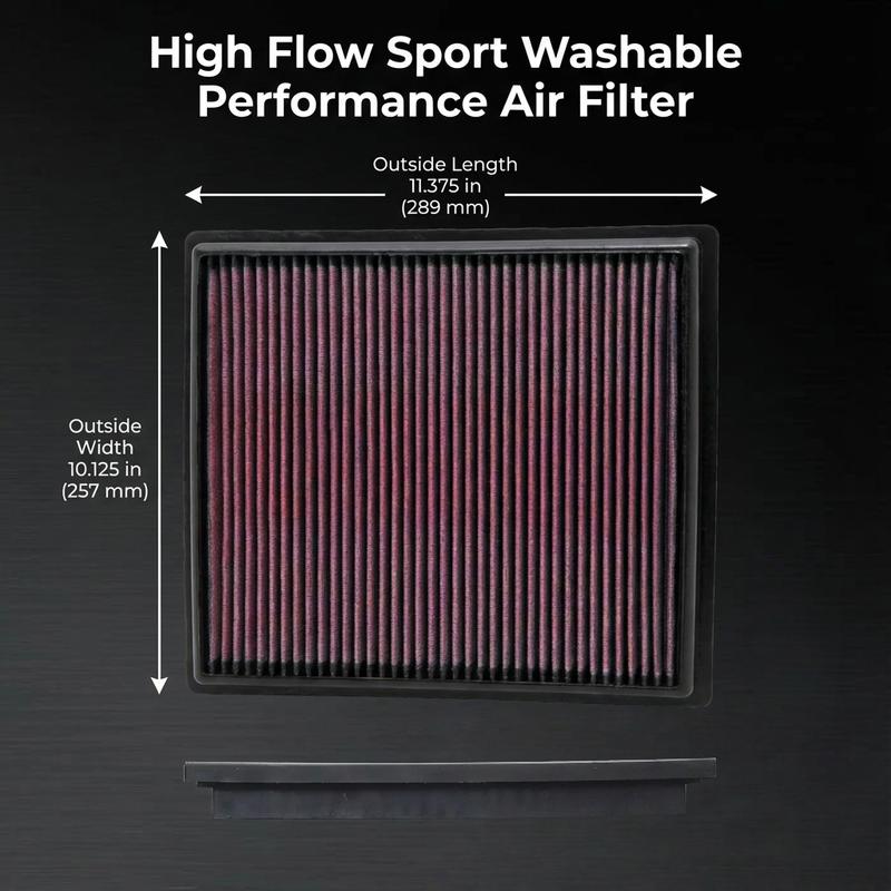 

for Buick LaCrosse II III 2.0 2.4 3.0 3.6 Regal II 1.6 2.0 2.4 2008-2017 High Flow Sport Washable Performance Air Filter 33-2442
