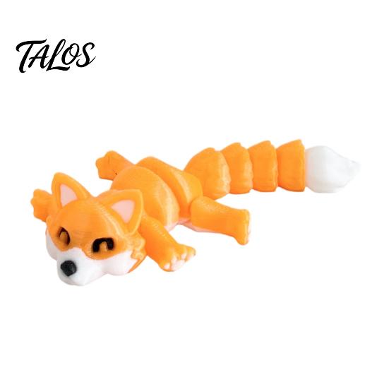 Fine Detail Animal Sculpture Ornament, 3D Printed Flexible Joints Movable Figures with Stacking Cylinders, Stackable Storage Cylinders Bendable