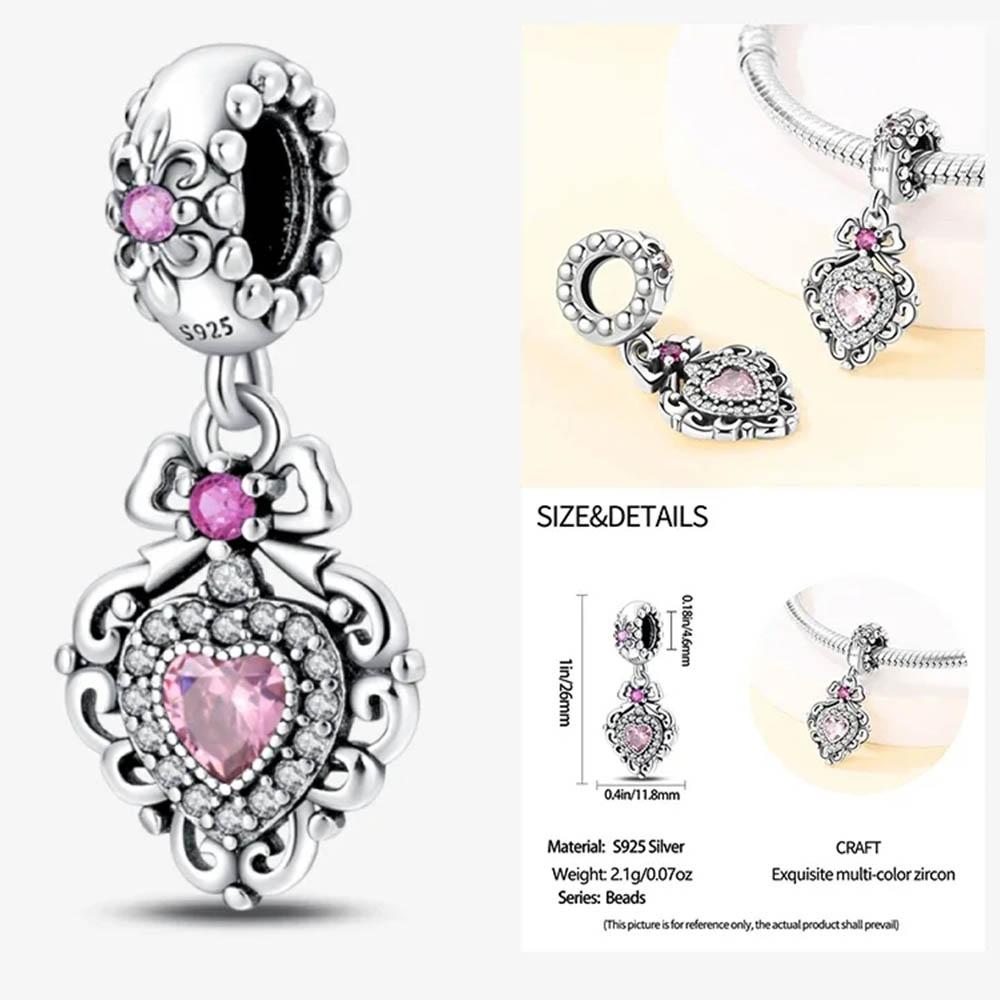 

Новые винтажные шармы-бусины в форме лотоса, подходят для оригинального браслета Pan, женский медный кулон-бусина, ювелирный подарок