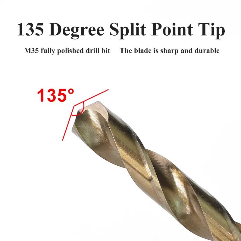 M35 1-12mm contains Cobalt High Speed Steel Drill Bit Straight Shank Drill Twist Drill 1PC